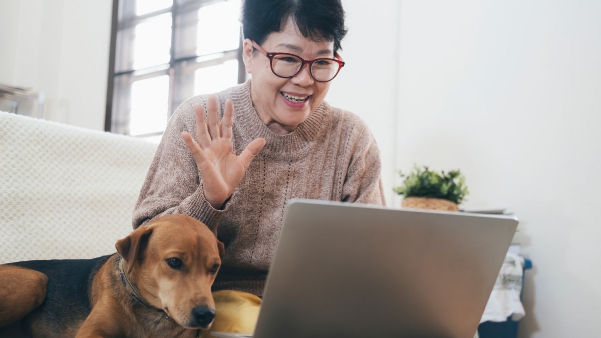 Video Chat and dog