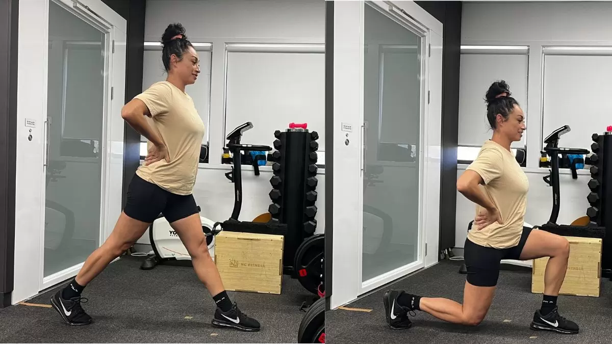 Static lunge exercise